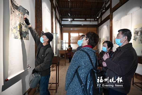閩侯古厝寫生作品亮相三坊七巷