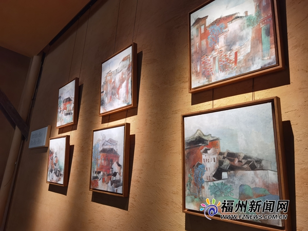 煙臺山古建筑群巖彩畫系列珍藏作品展今日開展