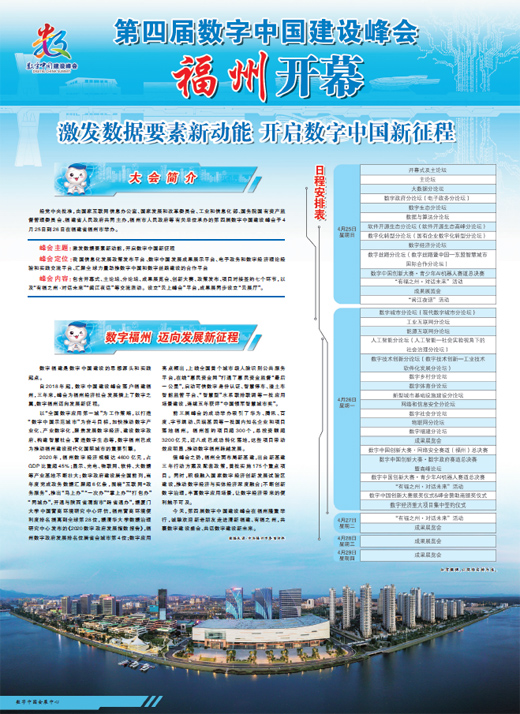 人民日報整版關注：第四屆數字中國建設峰會福州開幕