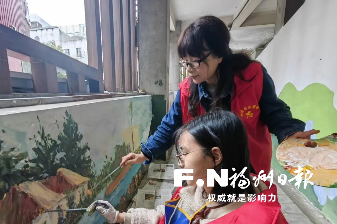 多彩墻繪扮靚閩清坊巷