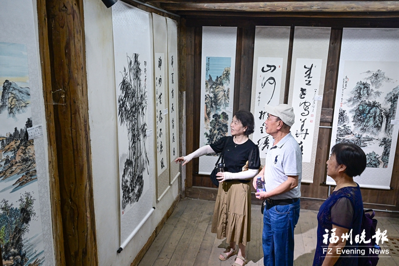 福州：主題書畫展獻禮建黨103周年